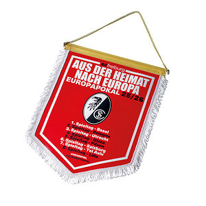 SCF Eventwimpel "Aus der Heimat nach Europa" 25/26 rot / weiß