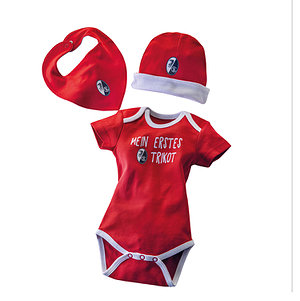 Geschenkbox Baby-Starterset 3er Body, Mütze, Halstuch/62-68