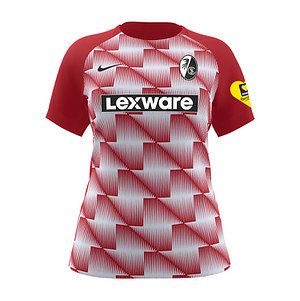 SC Freiburg Aufwärm Shirt Frauenschnitt 26/27 rot