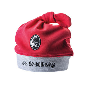 SC Freiburg Baby-Beanie "Schriftzug" rot-grau - onesize