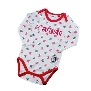 SC Freiburg Baby-Body "SCF" langarm/weiß