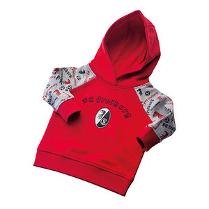 SC Freiburg Baby Hoodie "Wappen" rot-grau