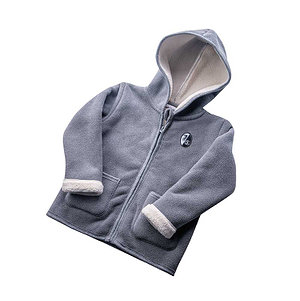 SC Freiburg Babyjacke Teddyfleece grau