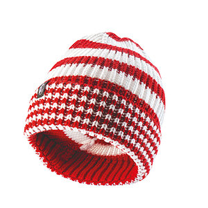 SC Freiburg Beanie "NE Streifen" rot-weiß