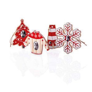 SC Freiburg Christbaumanhänger "Holz" 4er-Set
