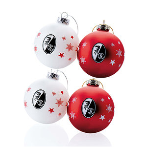 SC Freiburg Christbaumkugeln "Wappen" 4er-Set