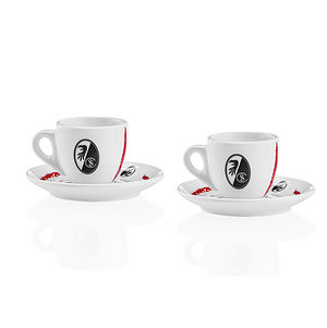 SC Freiburg Espresso Set "weiß-rot" weiß