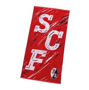 SC Freiburg GOTS Handtuch "SCF" rot 50x100 cm
