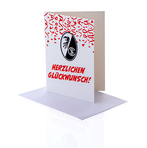SC Freiburg Grußkarte "Herzlichen Glückwunsch" inkl. Umschlag