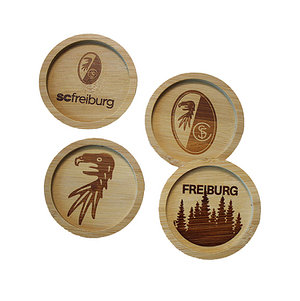 SC Freiburg Holz-Untersetzer 4er-Set