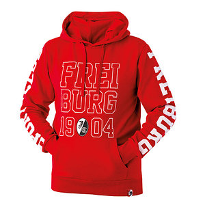 SC Freiburg Hoodie "Schriftzüge" rot