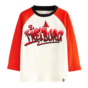 SC Freiburg Kinder Longsleeve "Graffiti" weiß-rot