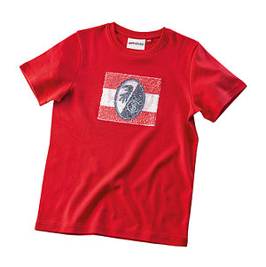 SC Freiburg Kinder T-Shirt "Pailletten" rot