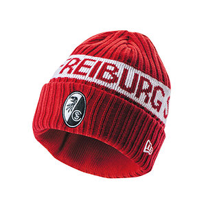 SC Freiburg Mütze "NE Schriftzug/Wappen" rot-weiß