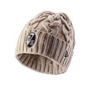 SC Freiburg Mütze "NE Zopfstrick" beige