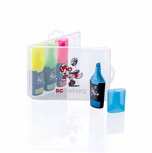 SC Freiburg Mini Textmarker "Füchsle" 4er Set