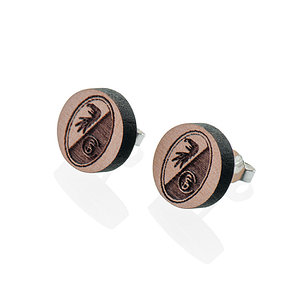 SC Freiburg Ohrstecker "Wappen" Holz