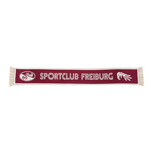 SC Freiburg Schal GOTS "Retro Sportclub Freiburg" bordeaux-beige
