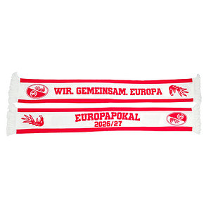SC Freiburg Schal HD "Europapokal 2026/27" weiß-rot