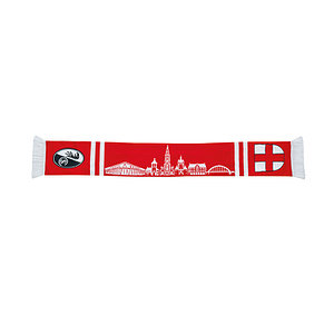 SC Freiburg Schal HD "Skyline" rot-weiß