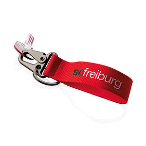 SC Freiburg Schlüsselanhänger mit Karabiner rot