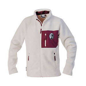 SC Freiburg Sherpa Jacke weiß-bordeaux