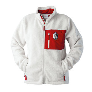 SC Freiburg Sherpa Jacke weiß weiß-rot
