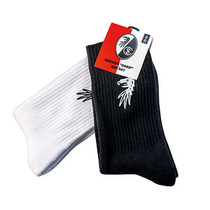 SC Freiburg Socken "Greif" 2er-Set schwarz/weiß