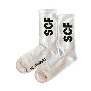 SC Freiburg Socken "SCF" weiß