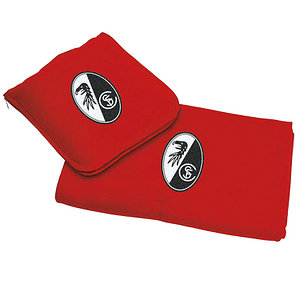 SC Freiburg Stadion-Set rot Fleecedecke + Sitzkissen