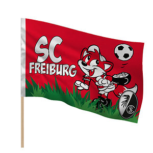 SC Freiburg Stockfahne "Füchsle" 60 x 40 cm