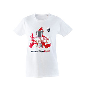 SC Freiburg T-Shirt "Europapokal" 25/26 weiß