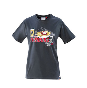 SC Freiburg T-Shirt "Pommes Weiß-Rot" anthrazit