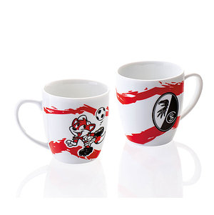 SC Freiburg Tasse Kinder "Füchsle" weiß-rot