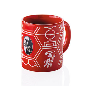 SC Freiburg Tasse "Panel" rot