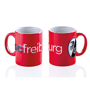 SC Freiburg Tasse "Relief 2.0" rot-weiß
