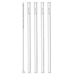 SC Freiburg Trinkhalme "Glas" 4er-Set inkl. Reinigungsbürste