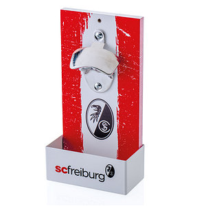 SC Freiburg Wandflaschenöffner "rot-weiß"