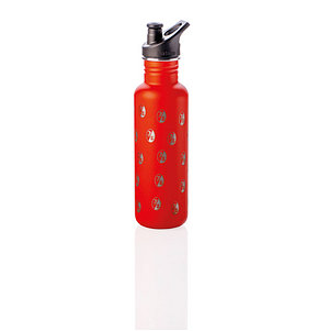 SCF Trinkflasche Klean Kanteen "Allover" rot mit Sport Cap / 0,8 l