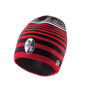 Wendebeanie "NE Stripes" rot/schwarz