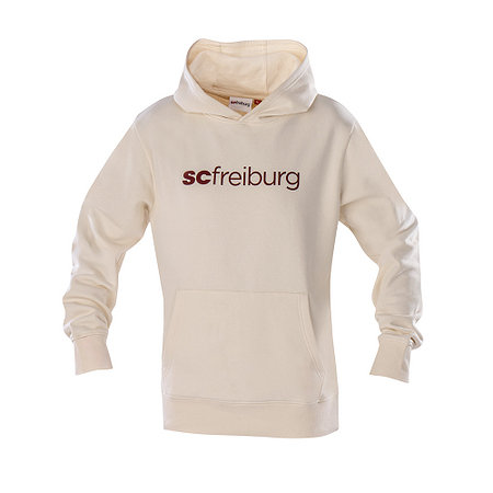 Dezent. Zeitlos. SC Freiburg.  Mit dem SC Freiburg Basic Hoodie „SC Freiburg“ in Beige setzt du auf