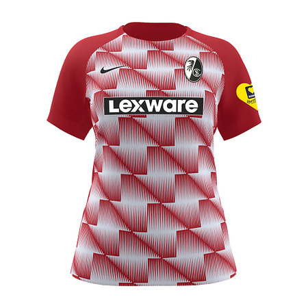 SC Freiburg Aufwärm Shirt Frauenschnitt 26/27 rot