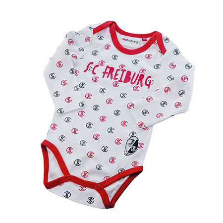 SC Freiburg Baby-Body "SCF" langarm/weiß