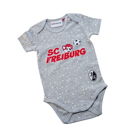 SC Freiburg Baby-Body "Schriftzug" kurzarm/grau