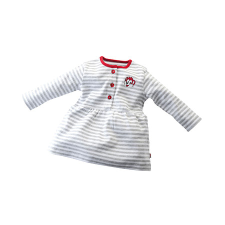 SC Freiburg Baby-Kleid "Streifen" weiß-grau