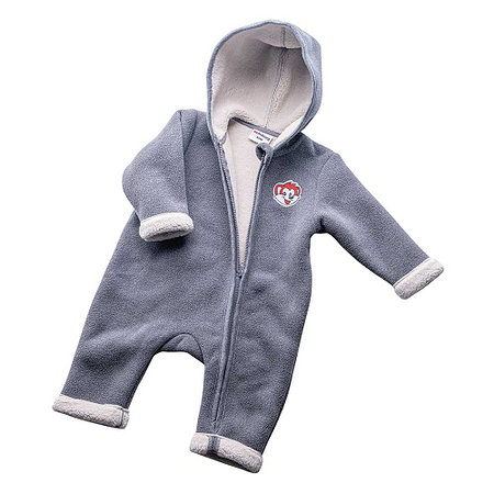 SC Freiburg Baby Overall Teddyfleece grau