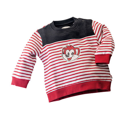 SC Freiburg Baby Pullover "Streifen" rot-weiß-schwarz