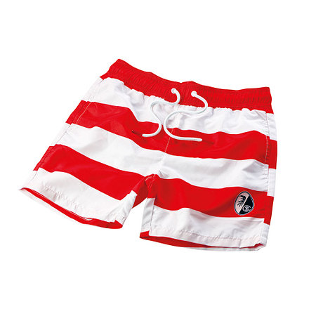 SC Freiburg Badehose "Streifen" Kinder rot-weiß