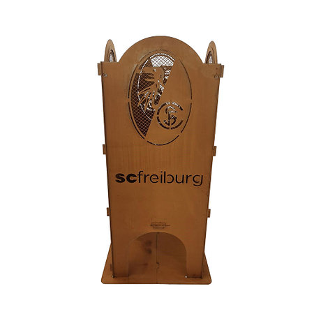 SC Freiburg Feuersäule 70cm mit Rostpatina