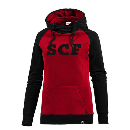 SC Freiburg Frauen Hoodie "SCF" rot-schwarz